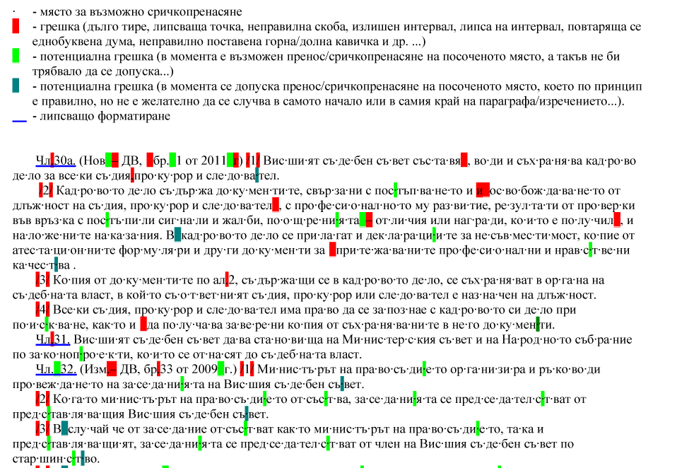 pre-processed text - problems...